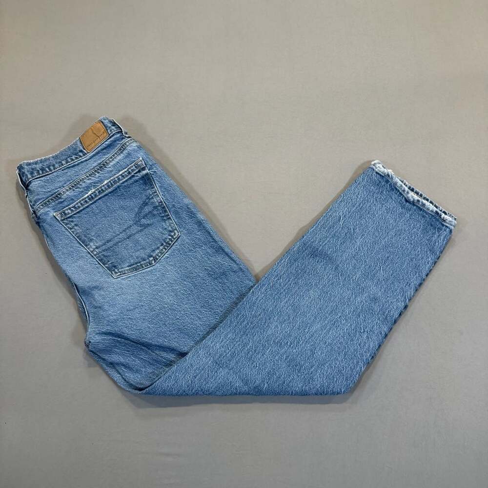 American Eagle Jeans Blue Stretch Straight Denim Size 6 Regular